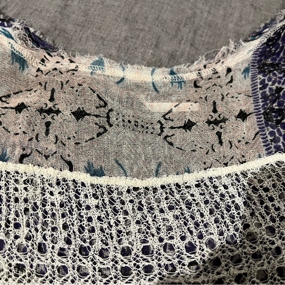 FREE PEOPLE, Summer Mesh Top Or Beach Cover, Off White, Loose Fitting, Size S - Picture 8 of 9